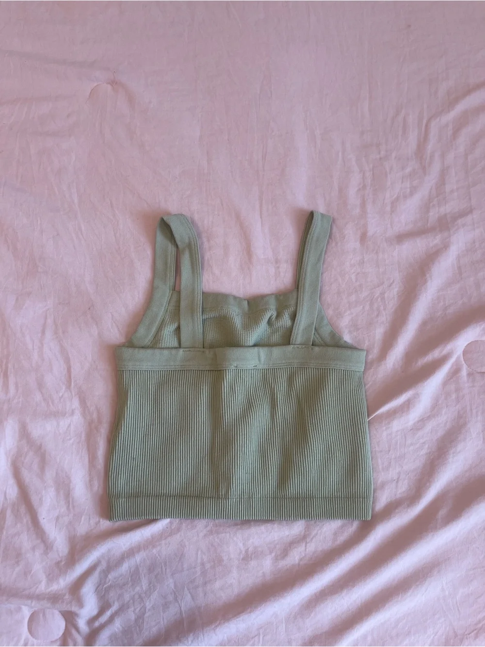 Cotton On Ribbed Square Neck Tank - Light Sage - Picture 3 of 3